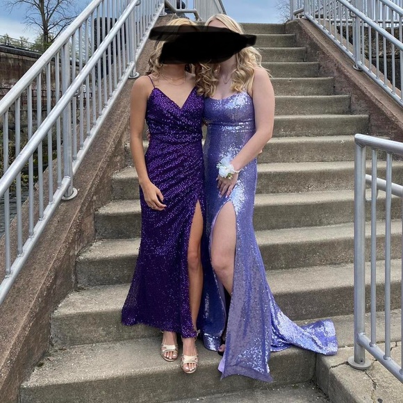 Windsor Purple Long Prom Dress Like New Size 5/6 - Picture 1 of 4